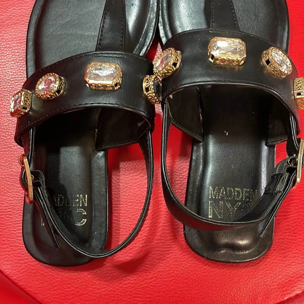 Steve Madden Chunky Rhinestone and studded Sandals size 7 - Picture 5 of 11
